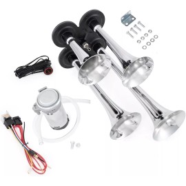 Horn FARBIN air horn 12V 150DB Turck Horn 4 horn super large car horn with compressor