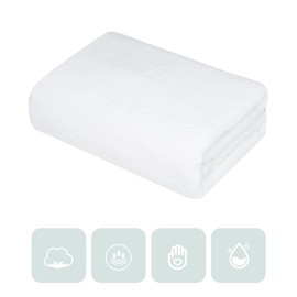 MaopaoBeauty Bath Towel Set Pack of 2, 35 x 70 Inches Large Microfiber Bath Towels, Soft, Absorbent, and Quick Dry Towels for Bathroom, Pool, Beach, Swim, and Yoga, Large Bathroom Towels(2PCS White)