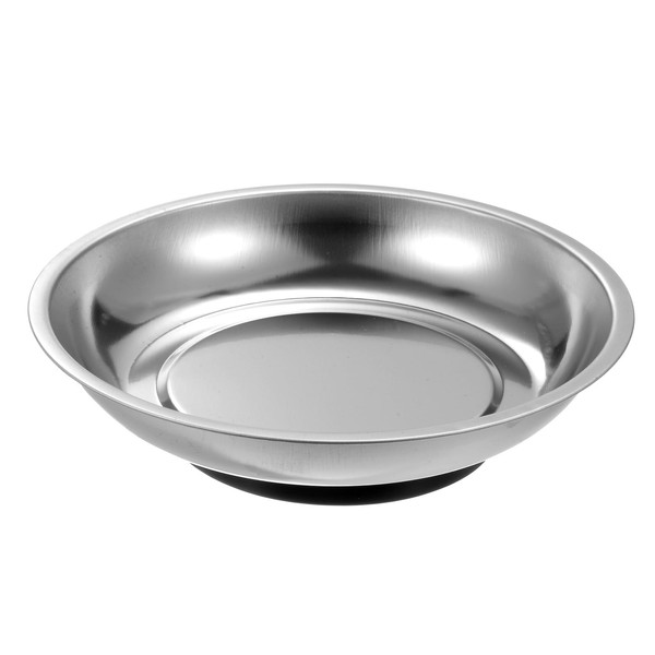 sourcing map Round Magnetic Tray 6" x 1.42" Stainless Steel