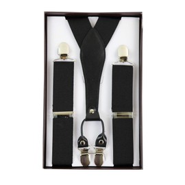 TruClothing.com Mens Classic Vintage Retro Trouser Braces Suspenders 1920s Gatsby Blinders Black One-Size