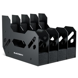 BlackSmith 4-Slot Foam Gun Rack, Handgun & Revolver Storage Stand, Gun Cabinet Accessory for Firearm Storage