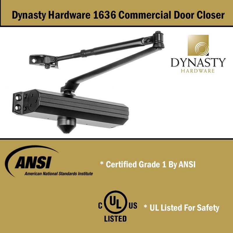 Dynasty Hardware Door Closer, Grade 1 Heavy Duty Commercial Hydraulic