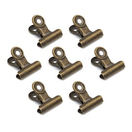 20 Pack 2 Inch Polished Steel Clips, Metal Bulldog Binder Clips, Large Hinge Paper Clips Clamps for Food Bags, Pictures Photos, Art Crafts, Home Office Supply (Bronze)