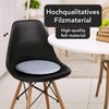 Sidorenko Comfortable Round Felt Seat Cushions, Diameter 34 cm, Set