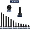 5/16-18 x 6" Hex Head Screw Bolt, 20Pcs 18-8 (304)