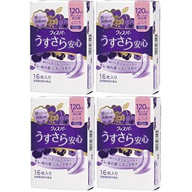 Whisper (Bulk Purchase) Whisper for Women, Water Absorbing Care, 4.7 fl oz (120 cc), For Peace of Mind Even When Large Amounts of Urine Care, Napkin Shaped Urine Care Pad, 16 Pieces, 10.6 inches (27