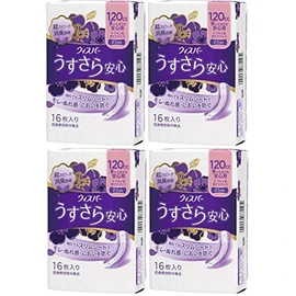 Whisper (Bulk Purchase) Whisper for Women, Water Absorbing Care, 4.7 fl oz (120 cc), For Peace of Mind Even When Large Amounts of Urine Care, Napkin Shaped Urine Care Pad, 16 Pieces, 10.6 inches (27