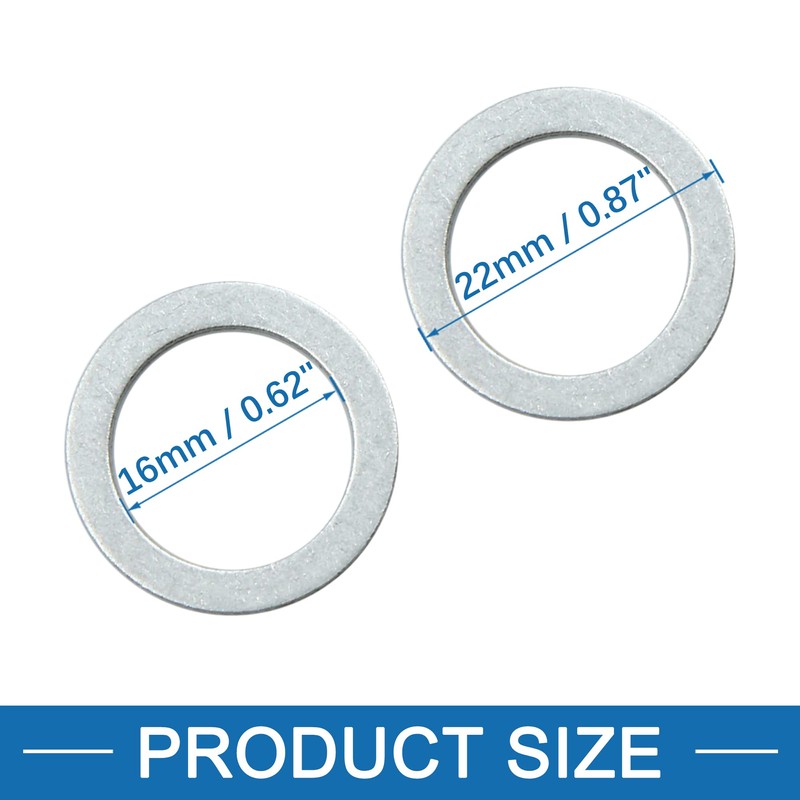 A ABSOPRO Oil Crush Washers 16mm ID. 22mm OD. Drain