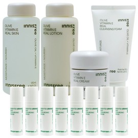 Innisfree Olive Vitamin E Real 4 types (skin + lotion + cream + cleansing foam) + / 이니스프리 올리브 비타민 E 리얼 4종구성(스킨+로션+크림+클렌징폼)+