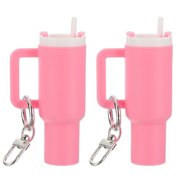 PATIKIL Mini Cup Keychain, 2 Pcs Lip Balm Holder Mini