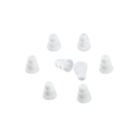 Xcessor Triple Flange 4 Paar (Satz Mit 8 Stück) Gummi Silikon Ohrpolster Ohrstöpsel Für In-Ear Ohrhörer. Kompatibel Mit Den Meisten In-Ohr Markenkopfhörern. Größe: L (Groß). Weiß