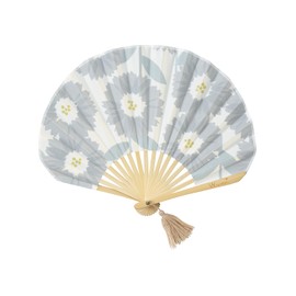 Wpc. Patterns W084-347-204 Ladies’ Fan, 2024 Model, Yukata, Festival, Kyoto, Travel, Heat Protection, Cool, Stylish, Cute, Commuting to Work/School, Northern European Style, Retro, Pale Blossoms/Gray