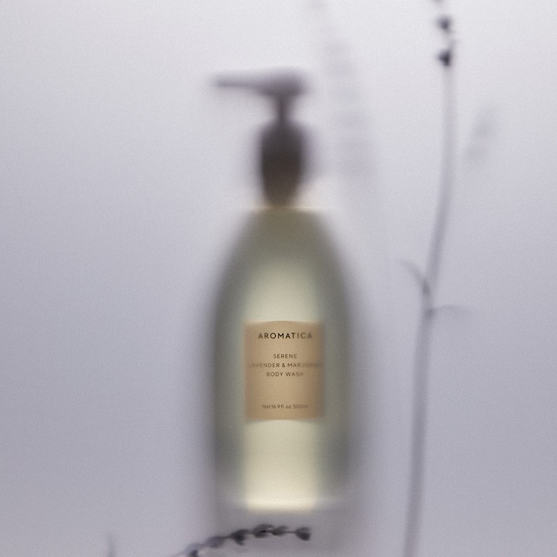 Aromatica Body Wash with Lavender and Marjoram Essential Oil Blending