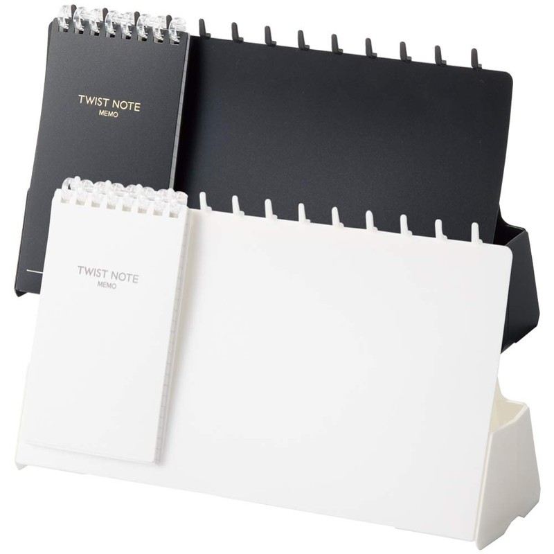 LIHIT LAB Memo Stand Twist Note Ring Note Size White