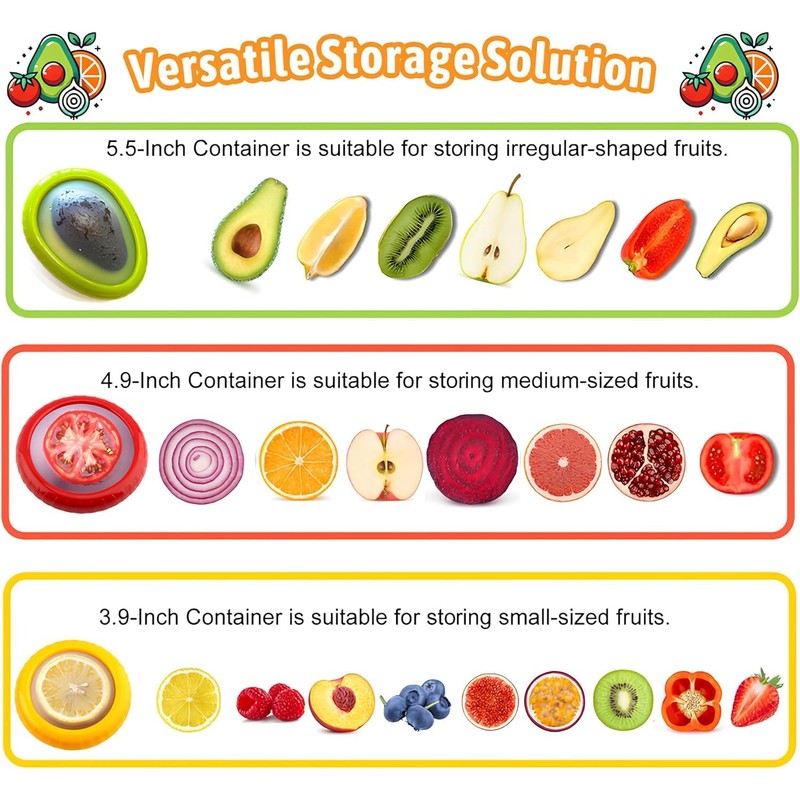 T-Raputa Avocado Saver and Tomato Holder - Set of 4