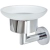 EcoSpa Rose Frosted Glass Soap Dish and Wall Mounted Holder
