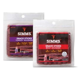 Simms Premium Snacks Sticks Beef Sausage and Turkey Sausage No MSG