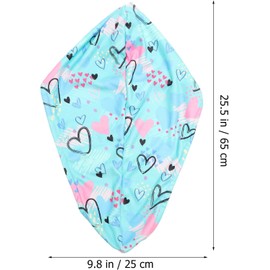 Homoyoyo Toalla para Secar el Cabello de Microfibra Ultra Absorbente, Gorro para Envolver Cabello Secado Rápido, 2 Piezas Azul Diseño de Corazones, Adecuado para Baño y Cuidado Capilar