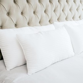 Houseify Tuck Me in Pillow Co. Premium Down Alternative Pillows for Side and Back Sleepers Set of 2 - Queen 28" L x 17.5" W