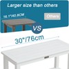 30'' Heavy Duty Shower Bench for Inside Shower, White Poly