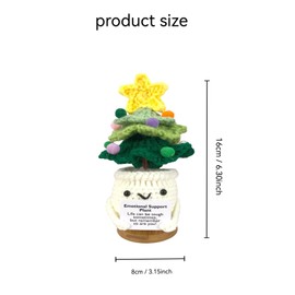 Liiusgelad Positive Crochet Potted Plants - Potato Plush for Emotional Support, Christmas Decorations & Back to School Gifts for Women, Friendship and Birthday Inspirational Presents