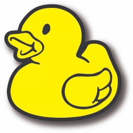 Word G Rubber Duck Car Window Vinyl Decal, Bath time Ducky Laptop Sticker Weatherproof