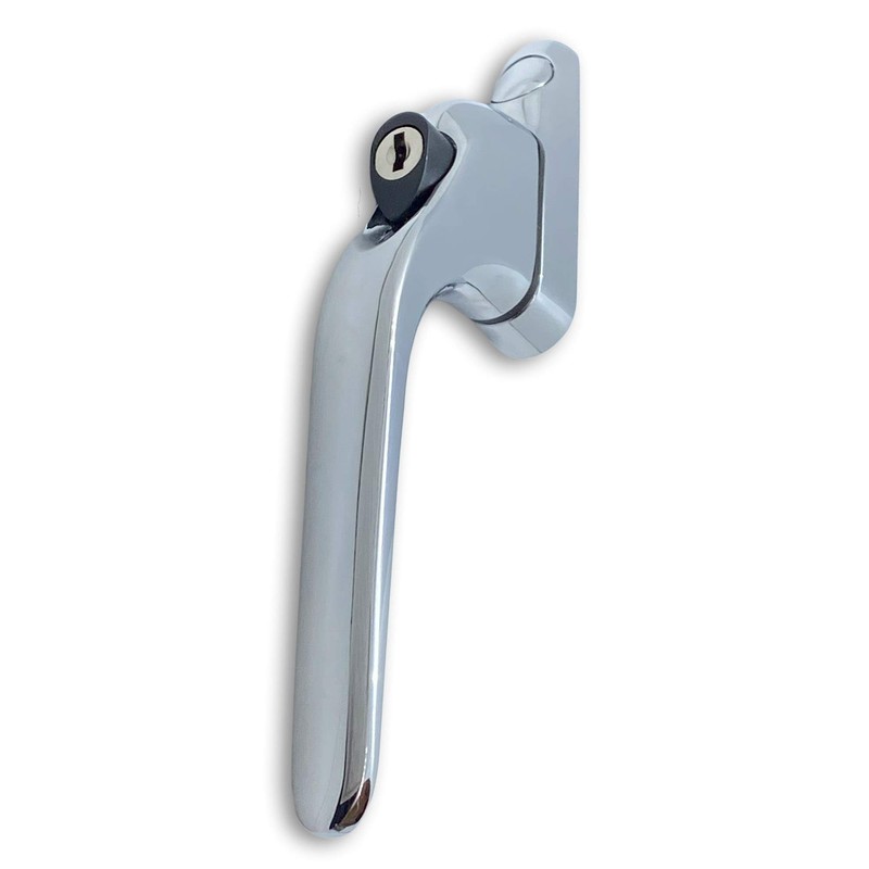 Chrome UPVC Universal Inline Window Handle Double Glazing Espag Lock