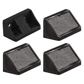 cyclingcolors 4x Corner Connectors Body Connector Furniture Connector Double 44 mm Plastic Angle Furniture, Black