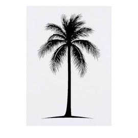 'Palm Tree Silhouette' Temporary Tattoo - Water Resistant, Skin-Safe, Non-Toxic Transfer (TO00081681)