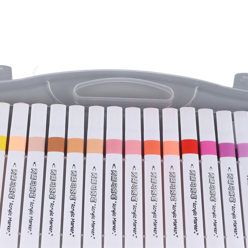 36 Colors Acrylic Paint Marker Pens High Coverage Power Triangular