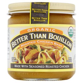 Better Than Bouillon Organic Roasted Chicken Base, Made with Seasoned Roasted Chicken, USDA Organic, Contains 38 Servings Per Jar 8 Ounce (Pack of 6)