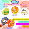 Qilery 250 Pcs Positive Affirmations Chips for Kids, 25 Motivational