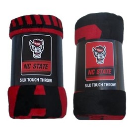 Gen 2 North Carolina State Wolfpack Set of 2 Throw Blankets, 45" x 60" inches Polyester Team Colors (Black/Red, 45"x60", North Carolina State Wolfpack)