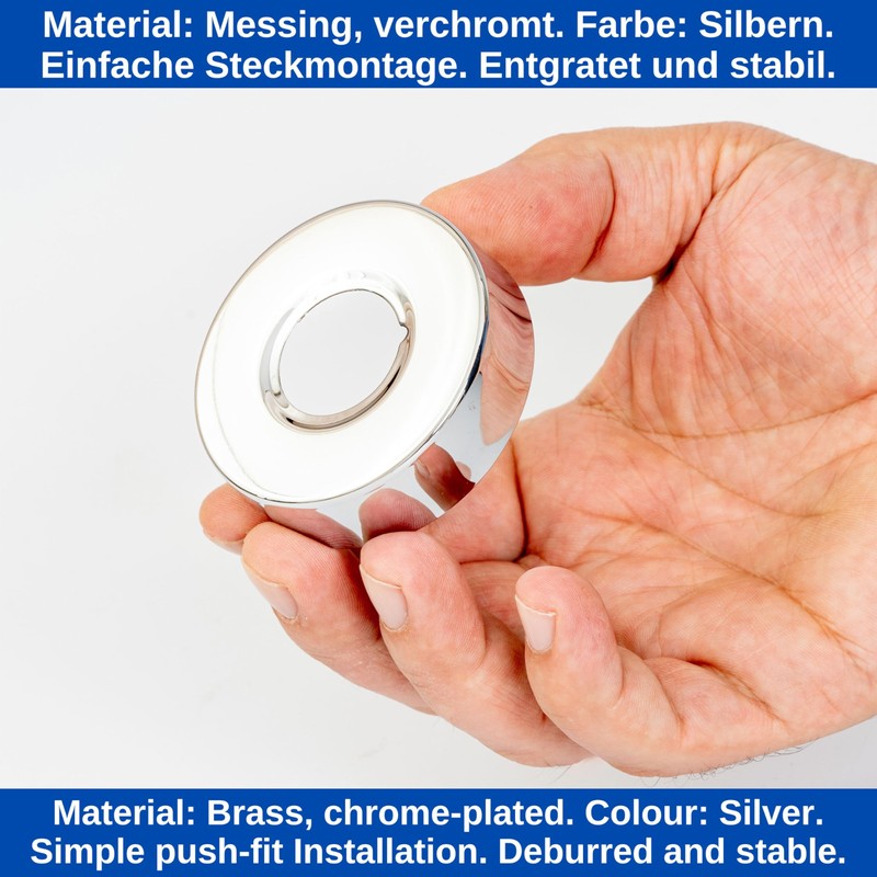 Brass Rosette DN20, Pack of 2, Size Diameter 60 x