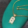 Initial Necklace for Men Women,18K Gold Plated Crown Letter Pendant