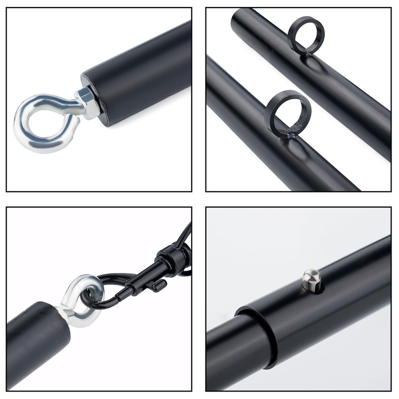 Portable Heavy Duty Stainless Steel Expandable Black Spreader Bar with