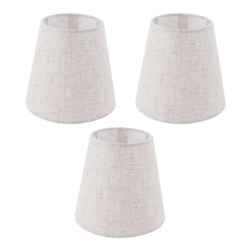 3PCS Linen Cloth Lamp Shade E14 Meson Lampshade for Candle