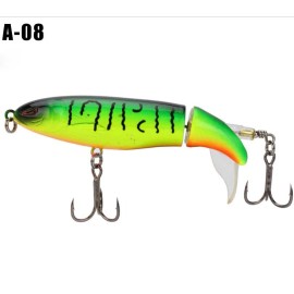 Unbranded 1X Whopper Plopper Topwater Floating Fishing Lures Rotating Tail For-Bass 08