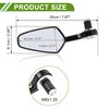 HOPESPANNER Universal Motorcycle Rear View Mirrors Adjustable Bar End Side
