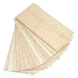 12-Pack Balsa Wood Sheets 200x100x1mm Lightweight Craft Balsa Wood Thin BalsaWood Wood for DIY Projects Model Building Painting and Engraving Ideal for Home Decor and Creative Arts