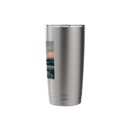 UFO Hovering Over Misty Lake Stainless Steel Insulated Tumbler