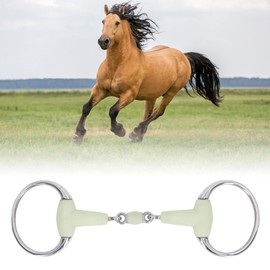 Natudeco Horse Snaffle Bit Garden Breeding Mouth Bit Stainless Steel Horse Snaffle Roller for 125mm Horse Mouth Equestrian Gardens Breeding Farms