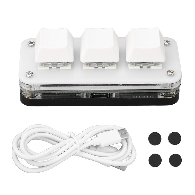 3 Key Mini Keypad USB Mechanical Gaming Programmable Macro Keyboard