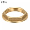 TA-VIGOR 2Pcs G1 Flange Lock Nuts, Brass Female Thread Hex