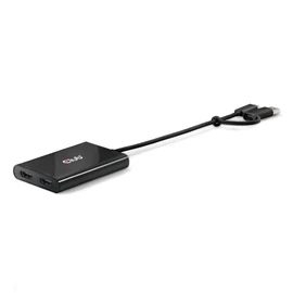 Club3D CSV-1475 USB Type-C (with USB Type-A Adapter) to Dual HDMI (4K60Hz) Video Splitter with DisplayLink®