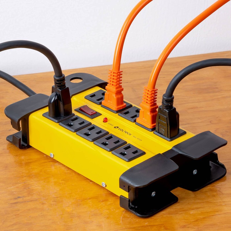 Volteck MUL-1012X, Multicontacto uso industrial, 10 entradas, supresor, 1200 joules