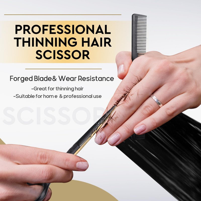 JASON Hair Cutting Scissors Kit - Professional 10 PCS Haircut