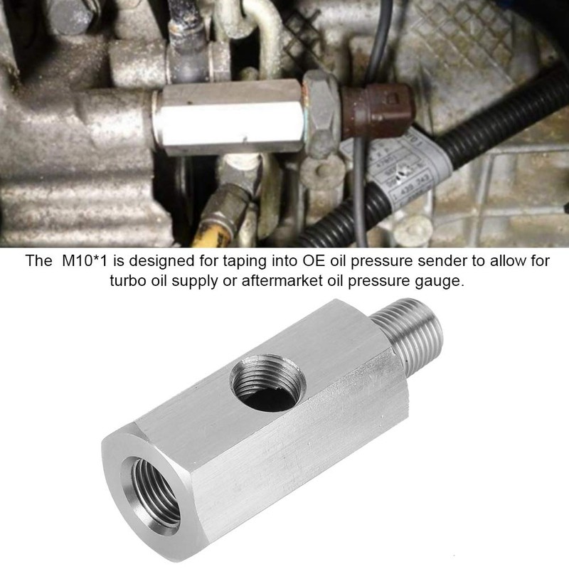 Oil Pressure Sensor Adapter, Stainless Steel M10 Oil Pressure Gauge