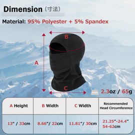 Azarxis Balaclava Ski Mask Full Face Mask Hood Neck Warmer Balaclava Hat Fleece (Pink)
