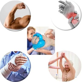 Hand Grip Strengthener Finger Exerciser Power Training Ball for Patient Recovery Elderly Stroke Arthritis Physical Therapy Anxiety Stress Relief Pressure Squeeze Athletes Musicians Muscles Massage